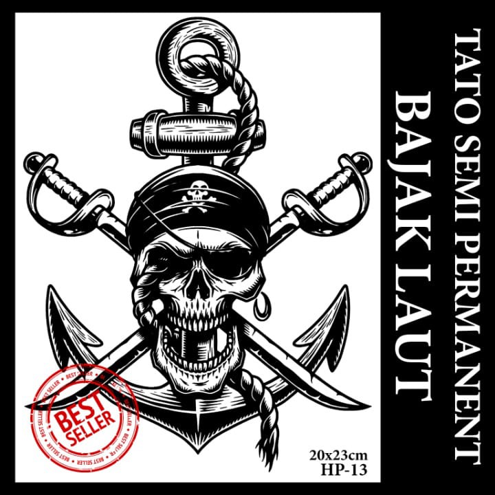 TATOMANIA-Stiker tato temporer semi permanen Motif Punggung One Piece HP-13