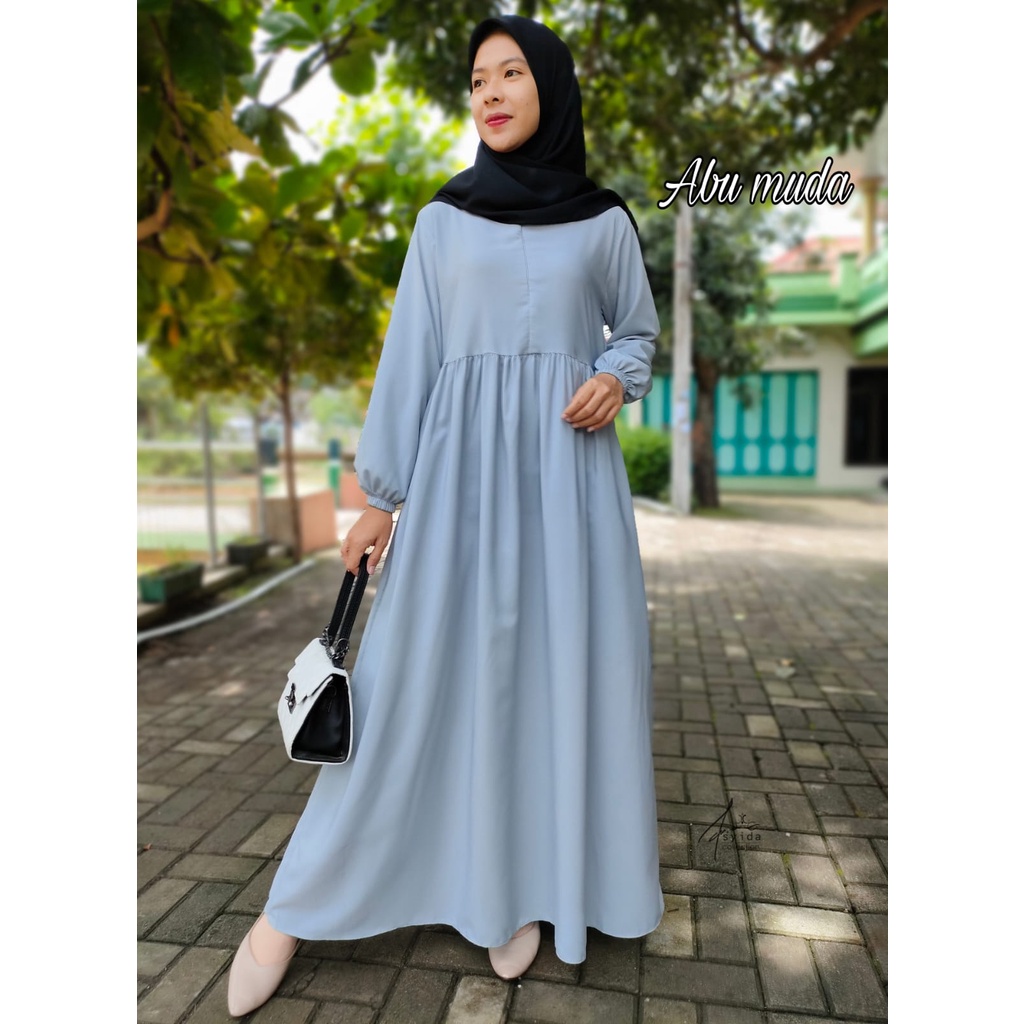 Gamis Wolfis M-XL Basic Babydoll/ Dress Babydoll Wolfis