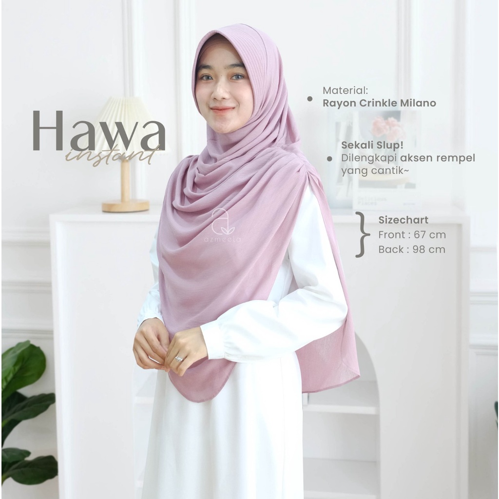 AZMEELA HAWA SHAWL PASMINA INSTAN KERUT DI BAHU