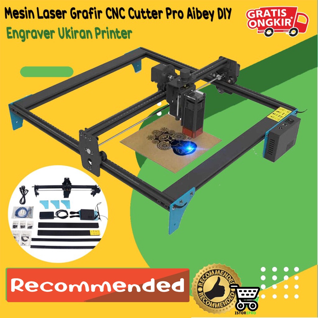 Mesin Laser Grafir CNC Cutter Pro Aibey DIY Engraver Ukiran Printer