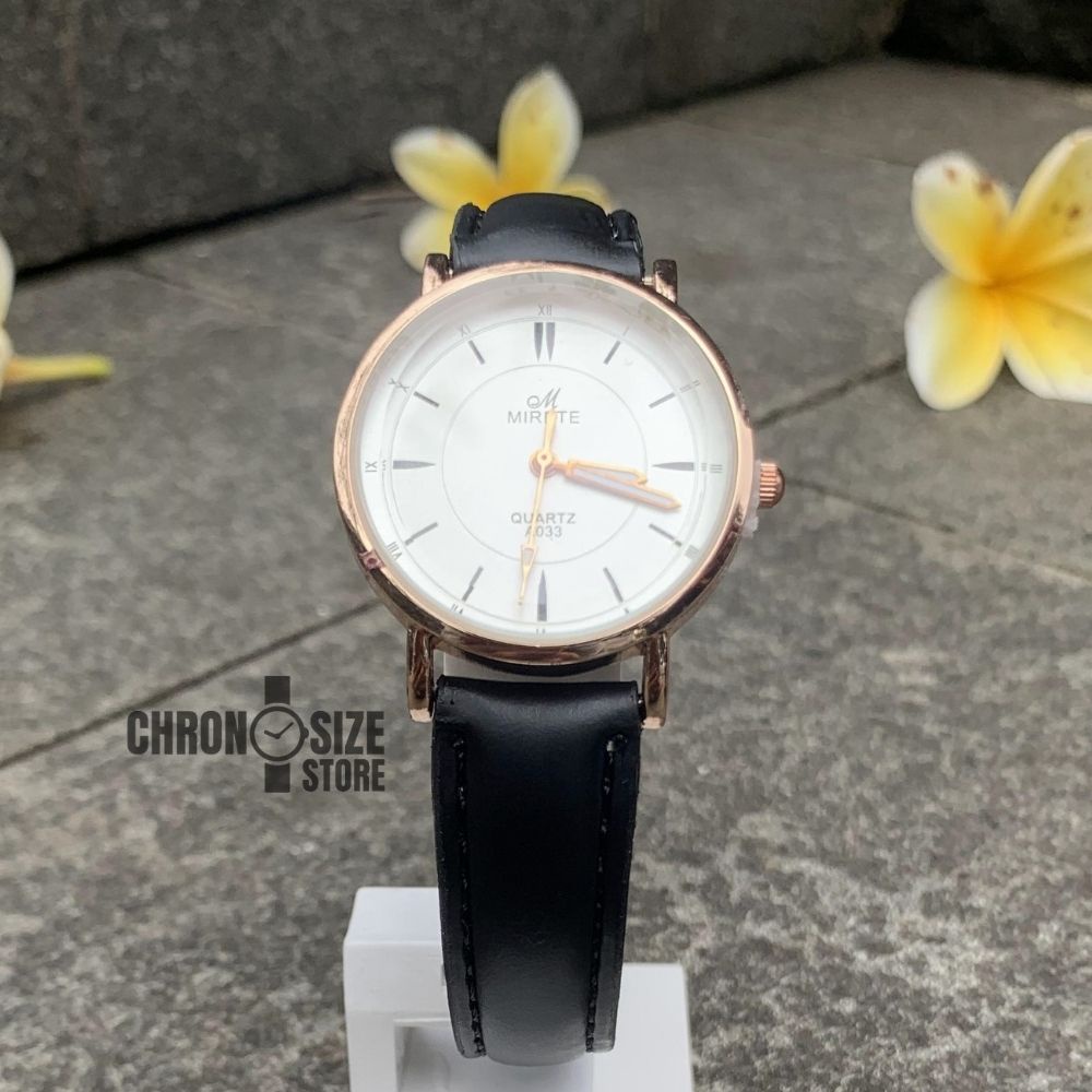 Jam Tangan Pria Wanita Mirete Murah Kekinian Model Terbaru Hitam Gold