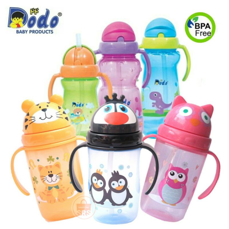 Dodo Bottle Animal Caracter Cup | Sport Handle Cup BPA Free Botol Minum Anti Tumpah Sisi Pegangan