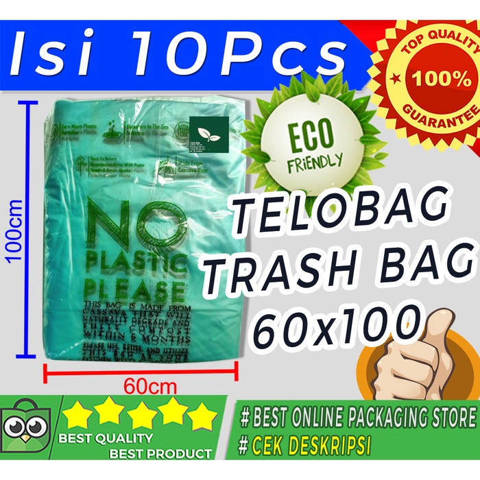 Hab Telobag Trash Bag Kantong Sampah 60X100 Cm Isi 10Lbr