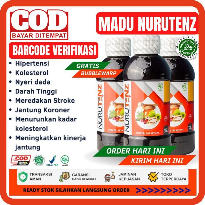 

Madu Nurutenz Nurutens Nuruten Obat Herbal Jantung Hipertensi Darah Tinggi Asli Original