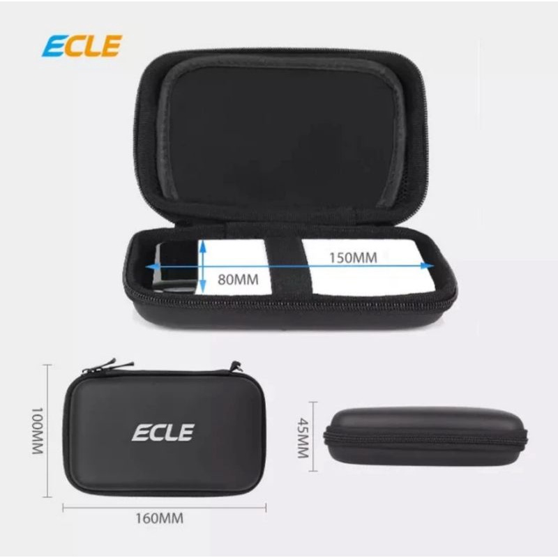 Pouch ECLE travel kit organizer cable charger Medium bag kantong cable