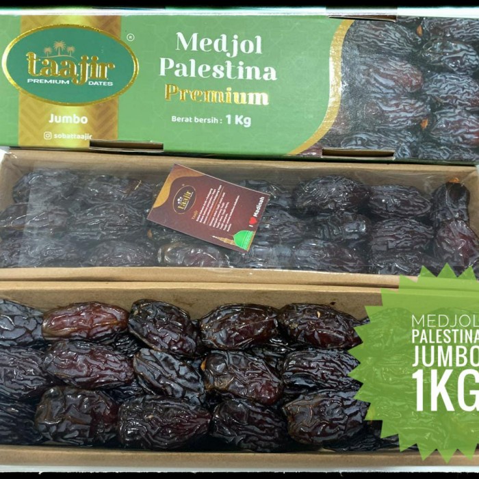 

KURMA MEDJOL PALESTINA JUMBO PREMIUM TAAJIR 1 KG TAMR PREMIUM