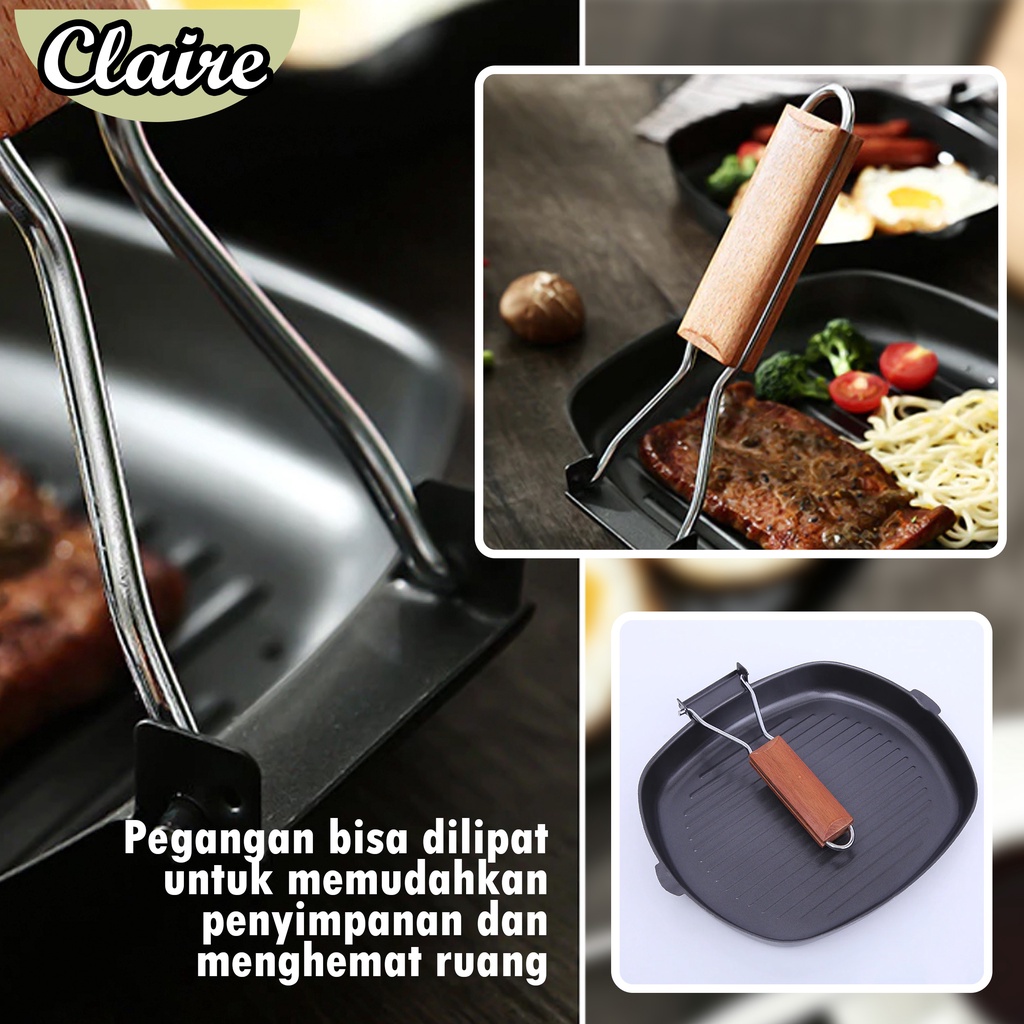 SQUARE GRILL PAN / PEMANGGANG DAGING BBQ / PANGGANGAN 28 CM