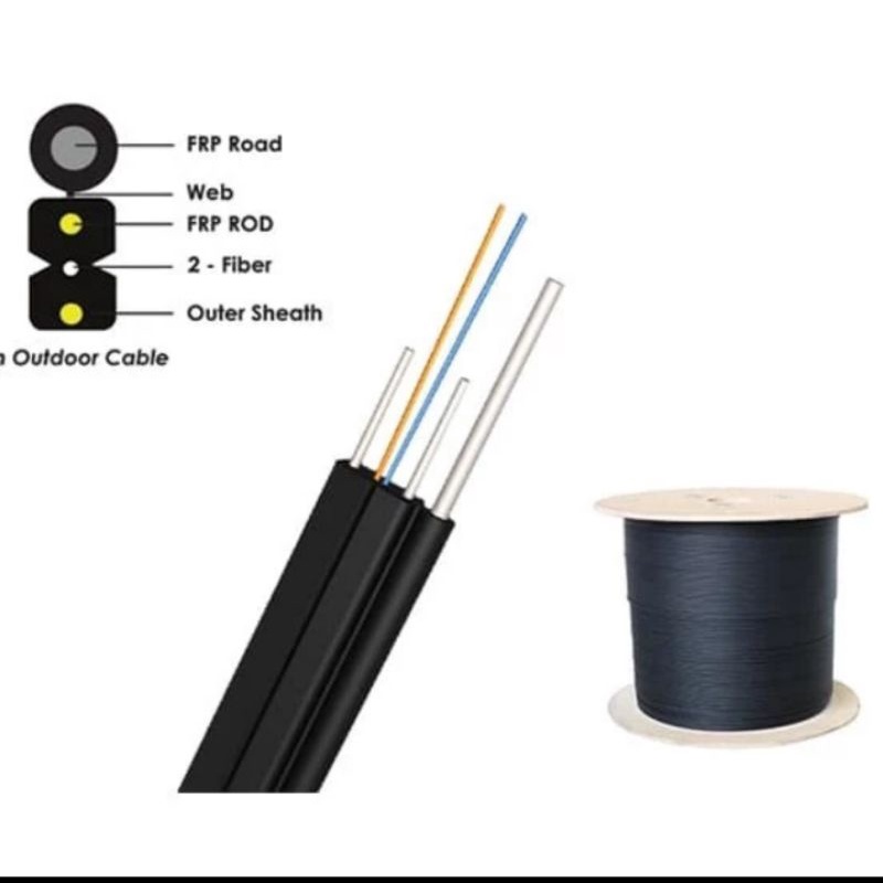 Kabel FO 1000 Meter - FTTH Dropcore 2 Core Fiber Optik