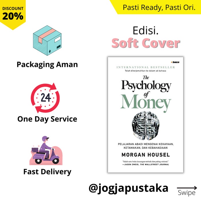 

Buku The Psychology Of Money Morgan Housel - Soft Cover dan Hard Cover