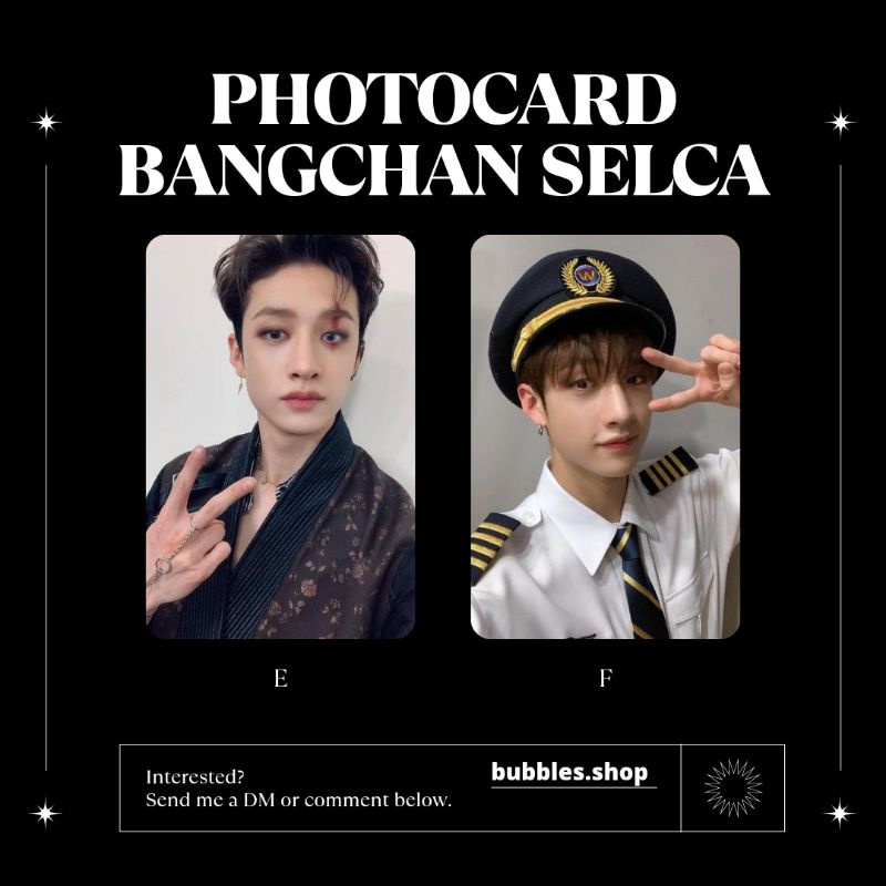 PHOTOCARD UNOFFICIAL BANGCHAN STRAYKIDS SELCA