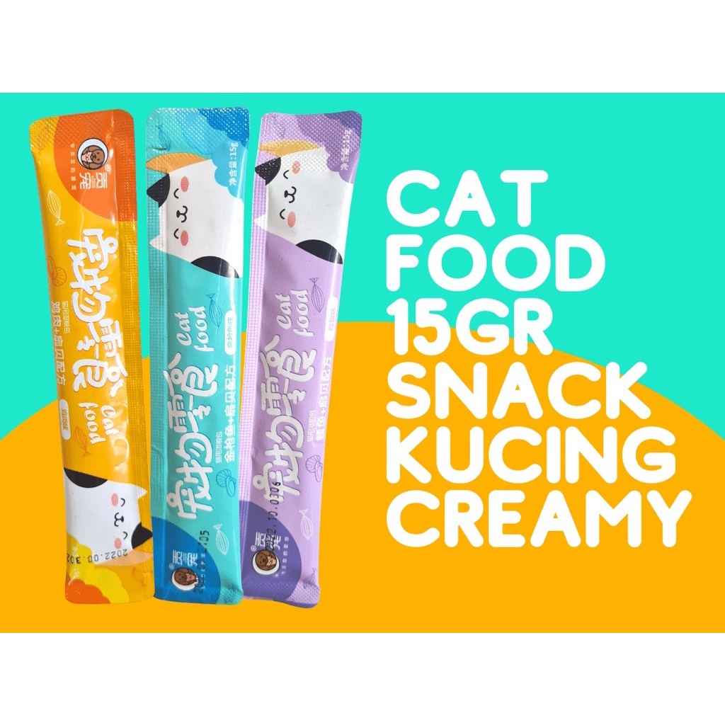 Cat Snack Cat Food Kucing Ishtar 15Gr Creamy Makanan Kucing Basah Wet Food Stick Cemilan Penggemuk Kucing