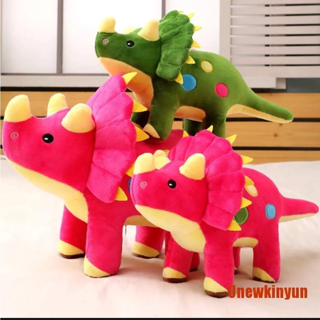 Boneka dinosaurus triceratops mewah berkualitas bahan yelvo Lembut Ukuran 55 cm