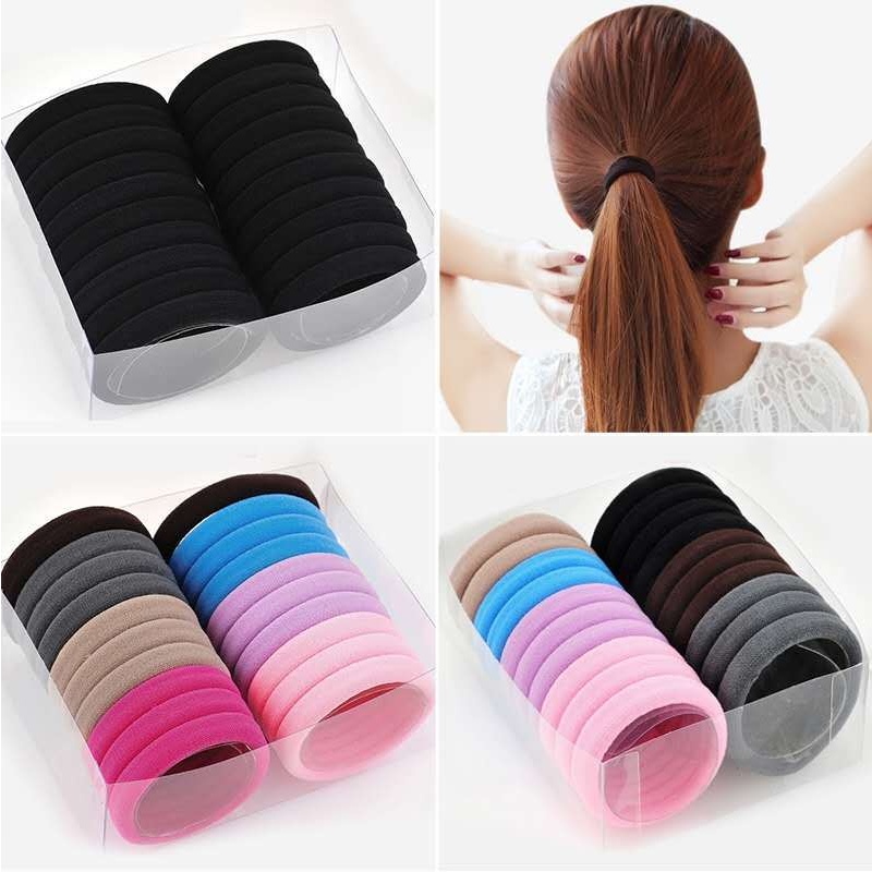 ⭐️𝐈𝐇𝐒 𝟐𝟎𝟓 𝐋𝐚𝐦𝐩𝐮𝐧𝐠⭐️Ikat Rambut Korea Polos Tebal Karet Rambut Kunciran Rambut Hair Ring Lady Hair Elastic