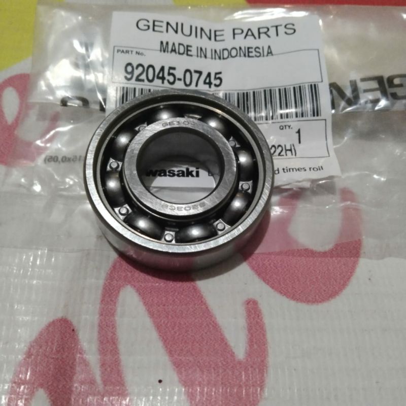bearing laher as gear gir depan klx 150 ukuran 6203 92045-0745 original kawasaki