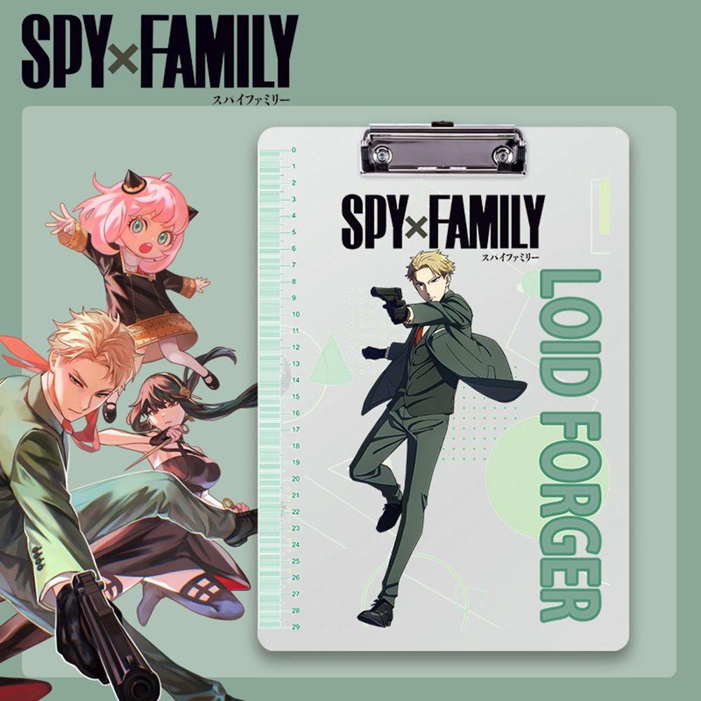 Agustina Spyxfamily Tulisan Clipboard Anime Kreatif Menu Folder Loose-leaf File Folder Alas Tulis Kertas Organizer