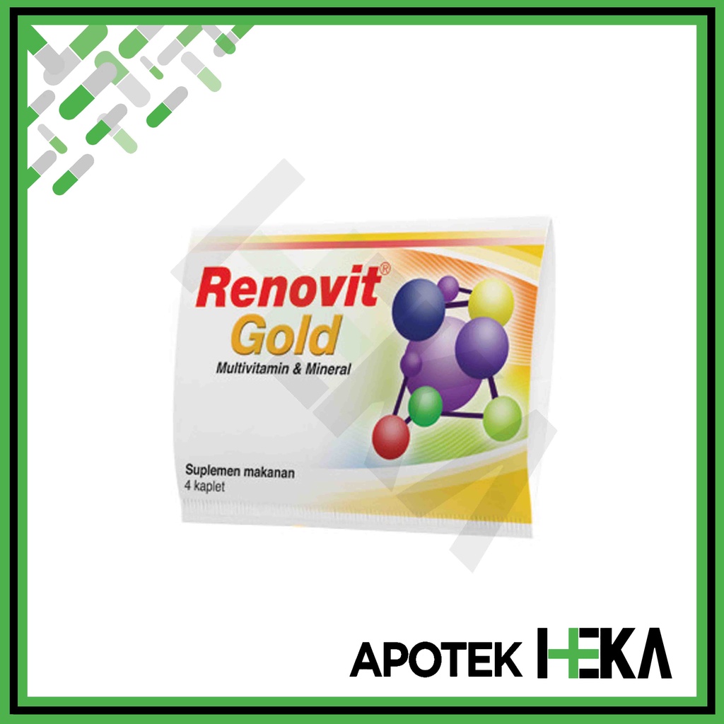 Renovit Gold Strip Isi 4 Kaplet - Multivitamin dan Mineral (SEMARANG)