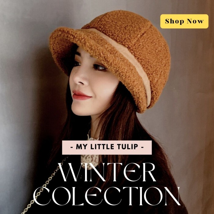 Topi Topi Pet Bulu2 Domba Velvet / Topi Musim Dingin Wanita Ibu Nenek Impor