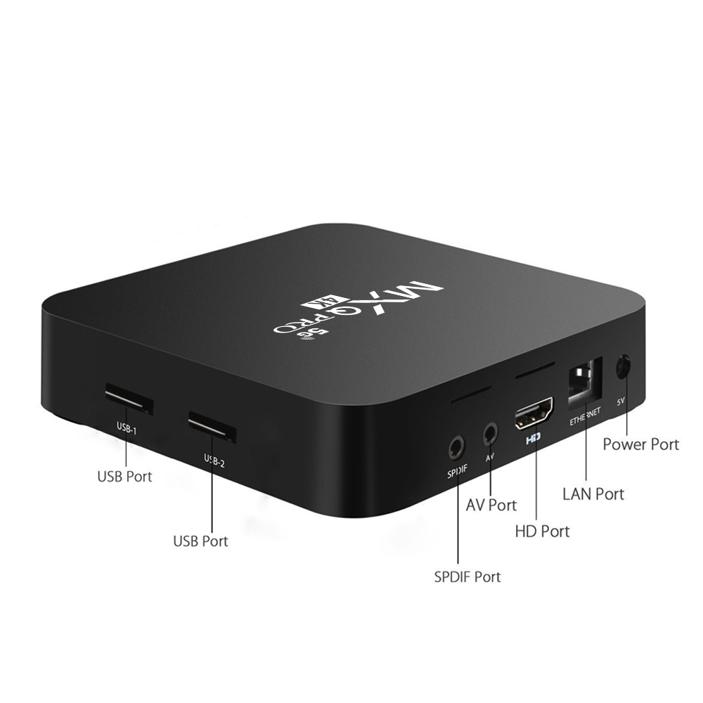 Android TV Box MXQ Pro 4G RAM+64G ROM Network Set-Top Box 3D 4K Android Smart TV Box 5G WiFi Home Remote Control Media Player Set Top Box
