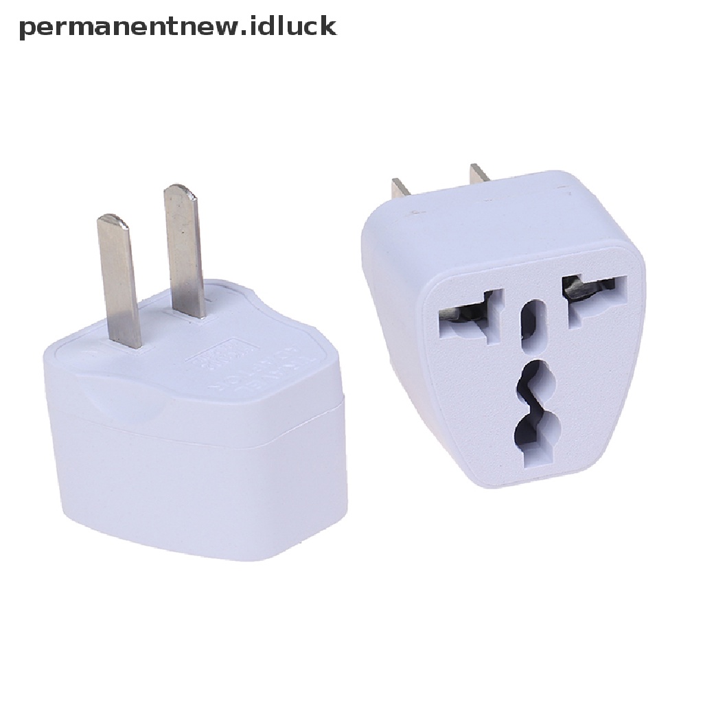 [luckypermanentnew] Universal EU UK AU Ke US USA AC Travel Colokan Listrik Adapter Outlet Converter [ID]