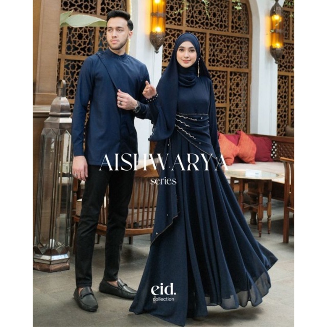 ready sarimbit aishwarya dress ori by kazami ied series kajian lebaran sarimbit