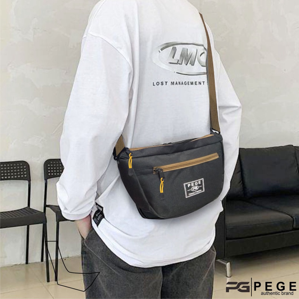 Tas Selempang Pria Kasual Slingbag Slempang Bahu Cowok Untuk Sehari Hari Model Simpel - PG 8885