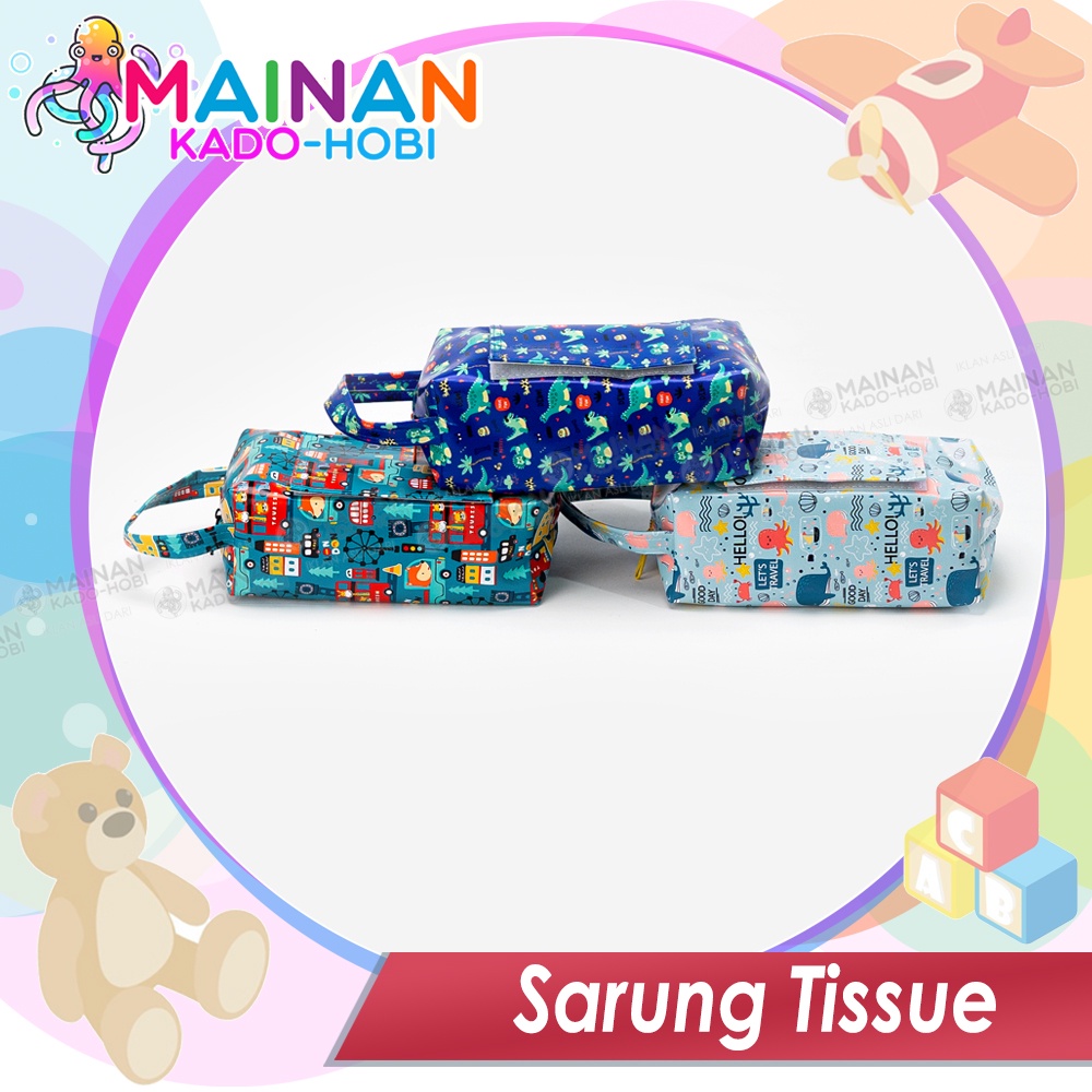 HADIAH ULANG TAHUN ANAK SARUNG TISSUE KARAKTER CARTOON TEMPAT KOTAK TISU