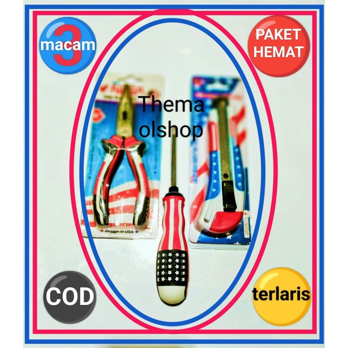 paling laris... 3 macam alat tukang kekinian/ paket alat teknik serbaguna