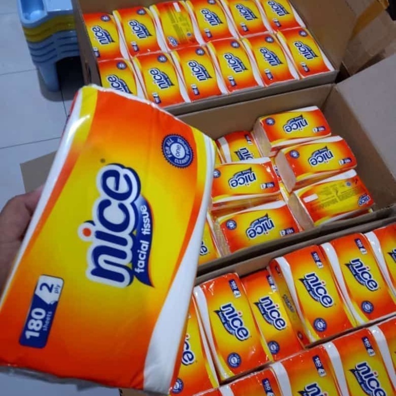 Tisu Nice 180 Sheets 2 Ply /  Nice Facial Tissue