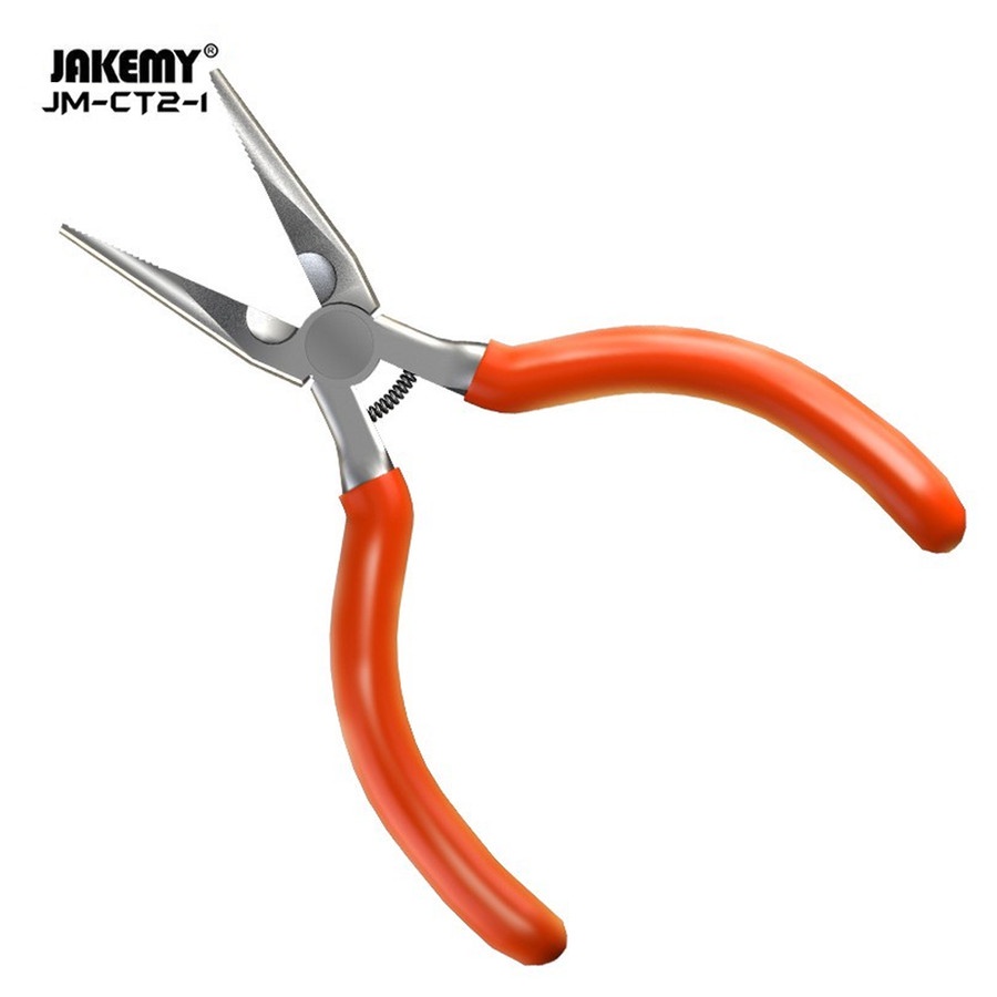 Nickel plated mini pliers tool Jakemy long nose 5&quot; jm-ct2-1 - Tang lancip 5 inch