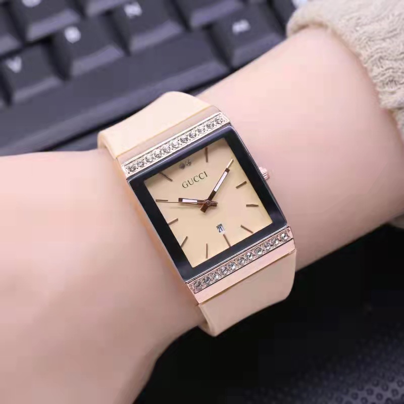COD✅ Jam Tangan Fashion Wanita Analog Quartz Strap Rubber Tanggal Aktif Kualitas tinggi   S1264
