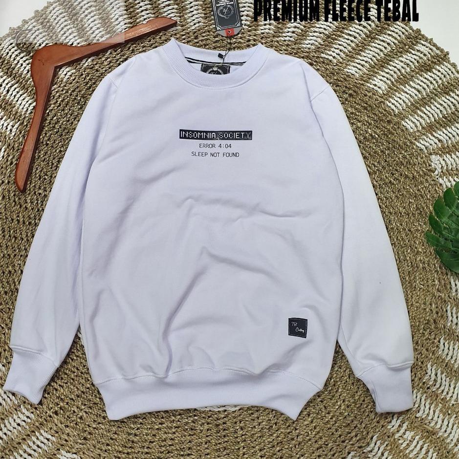 "BLP.22Ja23ᶻ" Sweater Crewneck Pria Distro Original Putih Switer Oblong Cowok Brand Lokal Bandung Unisex Ori Cowo