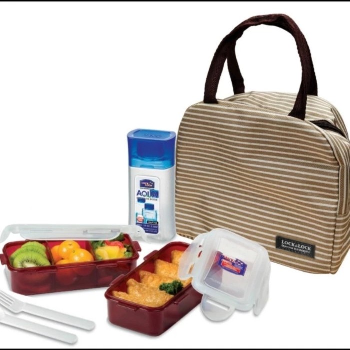 :>:>:>:>] Tempat Makan Set Tas Bekal Lock n Lock Lunch Bag Set