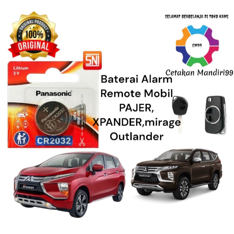 Baterai Remote Mobil PAJERO,XPANDER,MIRAGE, OUTLANDER