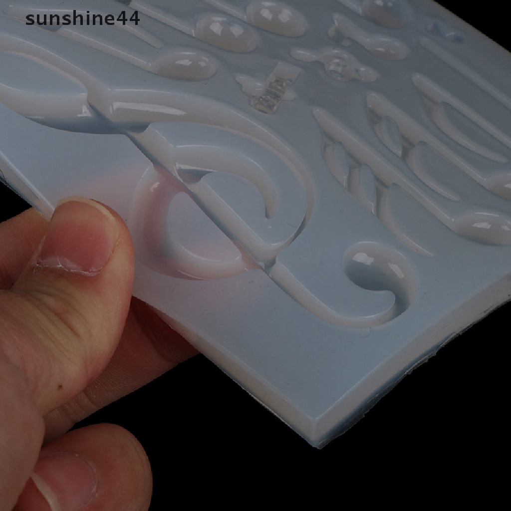 Sunshine Cetakan Silikon Bentuk Not Musik Fondant Kue Decorag Kitchen Baking Tools.