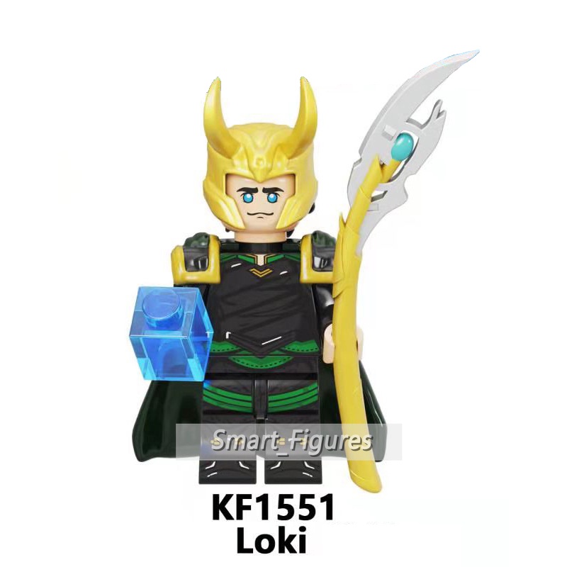 Loki Minifigures River Cruise God of Trickery Time Variance Kewenangan Marvel Tesseract Mainan Hadiah Angka Mini KF6141