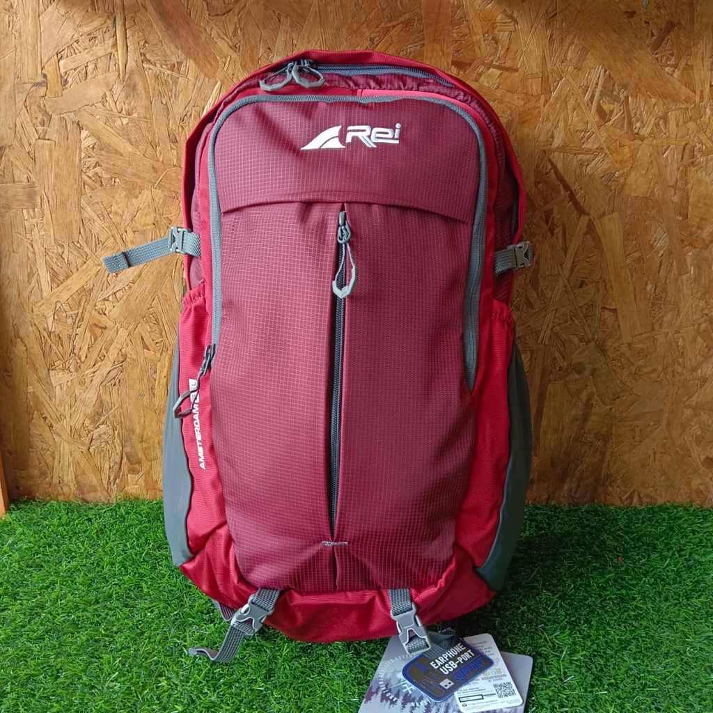Tas Ransel Pria Rei Amsterdam 25L Arei Outdoorgear + Cover Bag