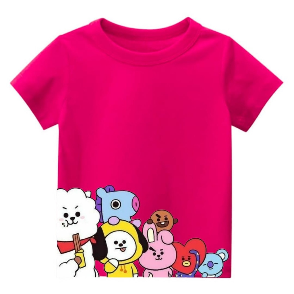 Hzl_outfit Baju Kaos Anak-Anak BT21 LookScreen BTS21 5W