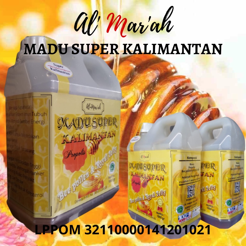 

NG Best Seller Madu Super Kalimantan 1kg Beepollen dan Royal Jelly