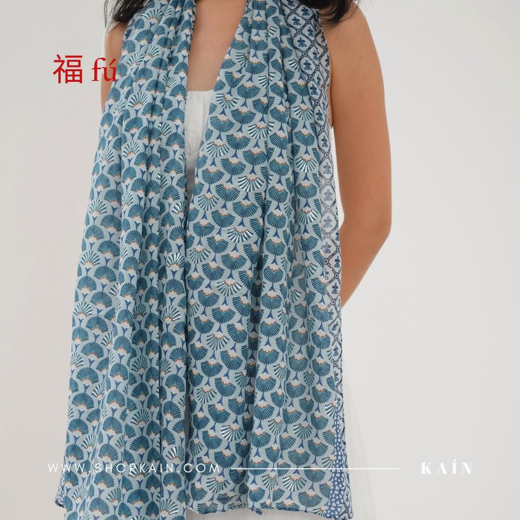 SHOPKAIN Shaan Shawl in Sky - 福 Fú Collection