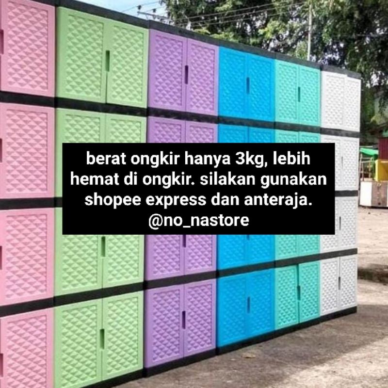 LEMARI PLASTIK 4 SUSUN MURAH HEMAT cek keterangan gambar dan deskripsi