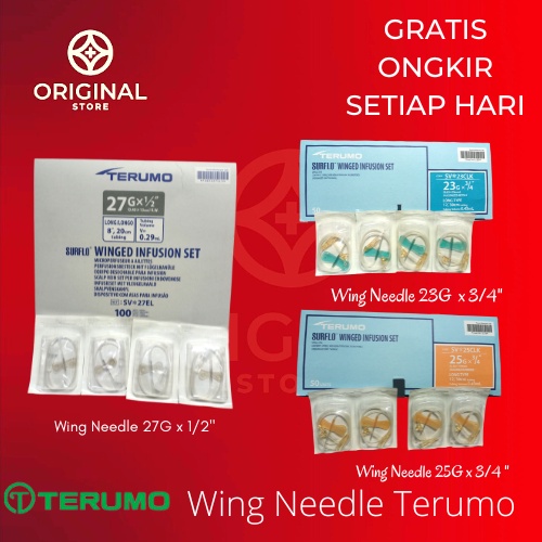 WING NEEDLE TERUMO JARUM SELANG INFUS TERUMO PER PCS - TERUMO