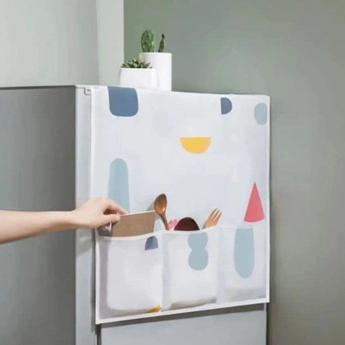 Cover kulkas alas penutup kulkas waterproof