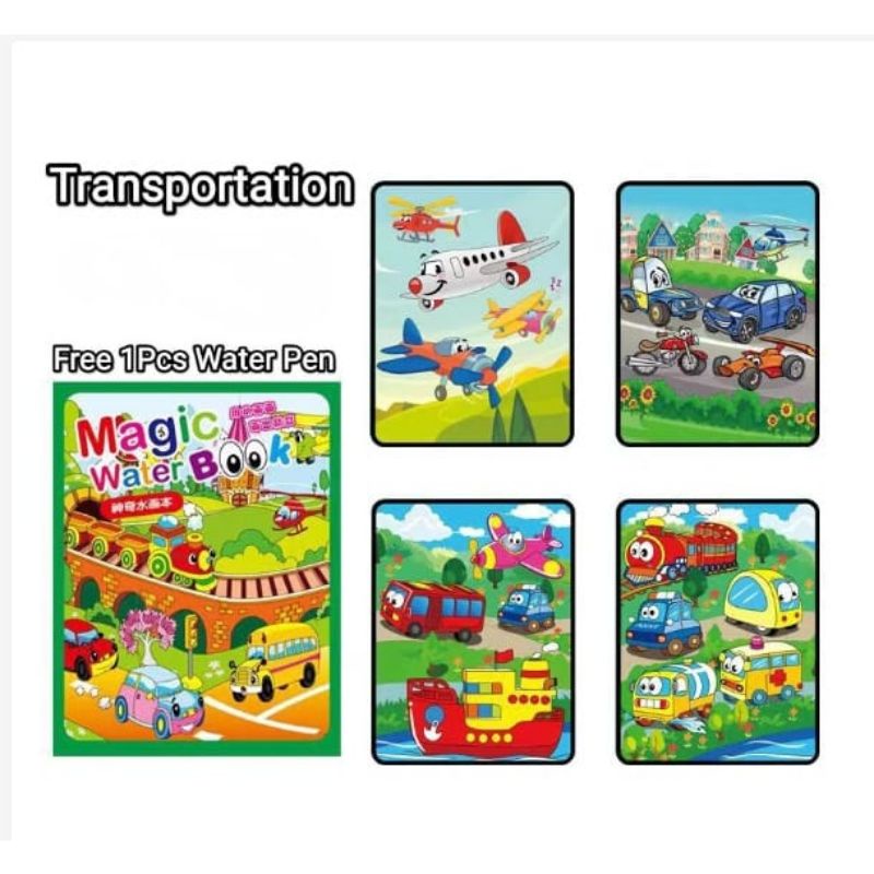 Medan Termurah Buku ajaib mewarnai untuk anak/ Magic water book drawing