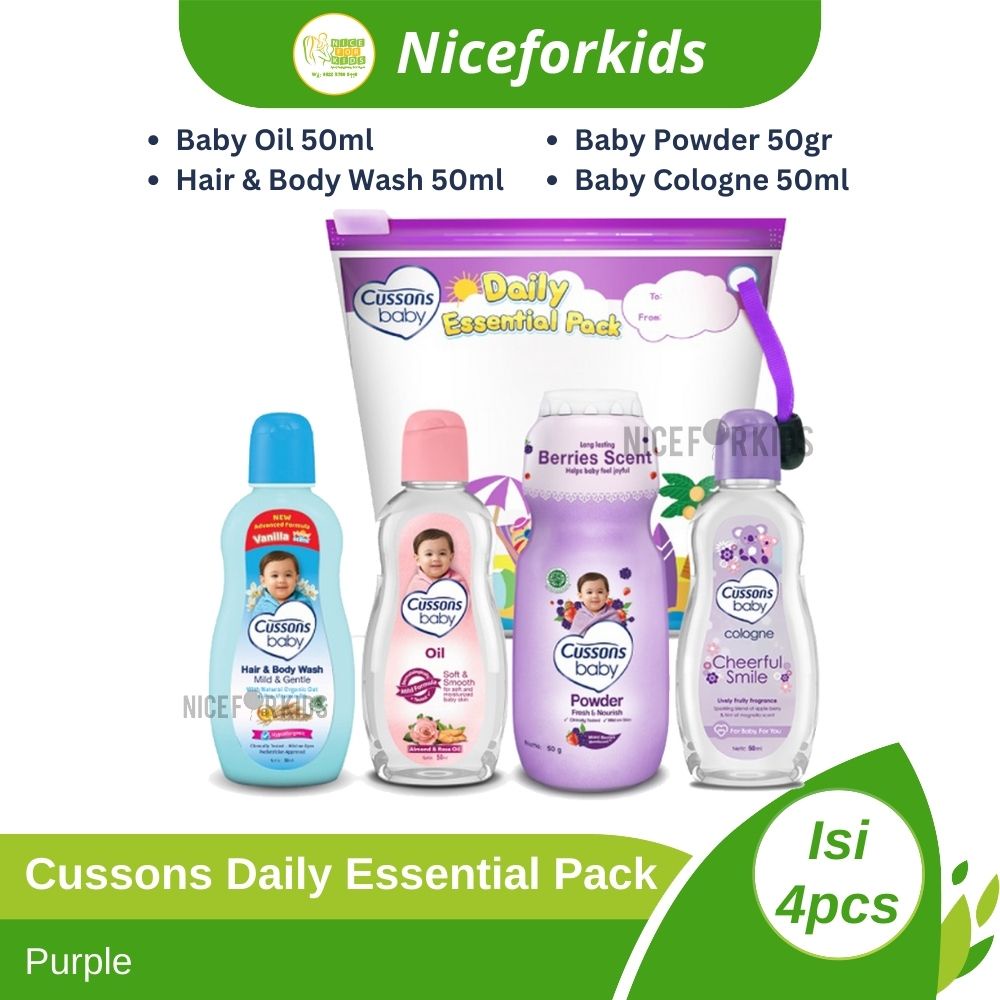 Cussons Baby Daily Essential Pack isi 4 / Paket Hadiah Bayi Baru Lahir / Kado Perawatan Mandi Bayi