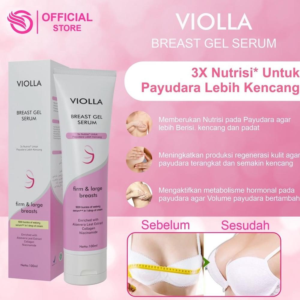 SERUM PEMBESAR & PENGENCANG PAYUDARA HALAL BPOM - VIOLLA BREAST GEL SERUM 100 ML - BREAST SERUM