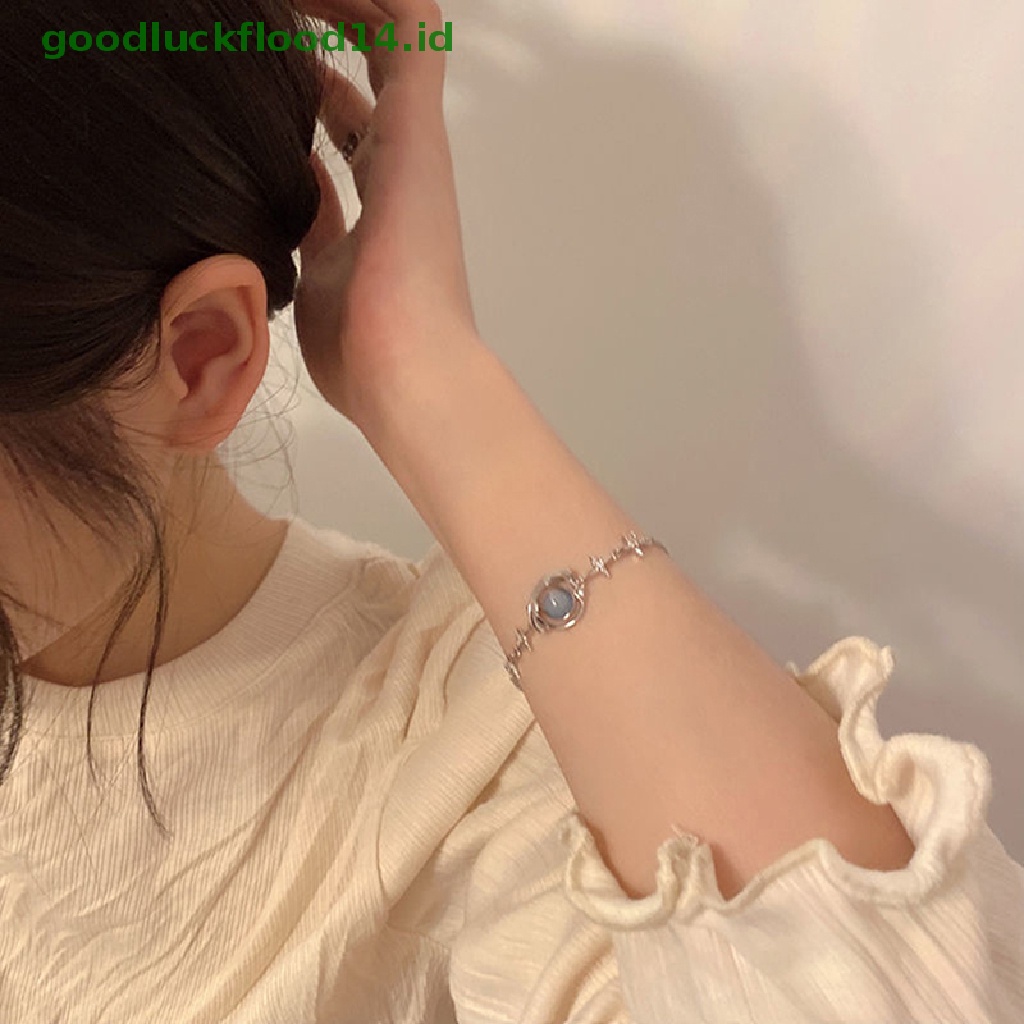 [GOOGFOUR] Korea Elegan Opal Space Gelang Untuk Wanita Girs Zirkon Halus Starlight Bangles Pesta Perhiasan Hadiah [TOP]