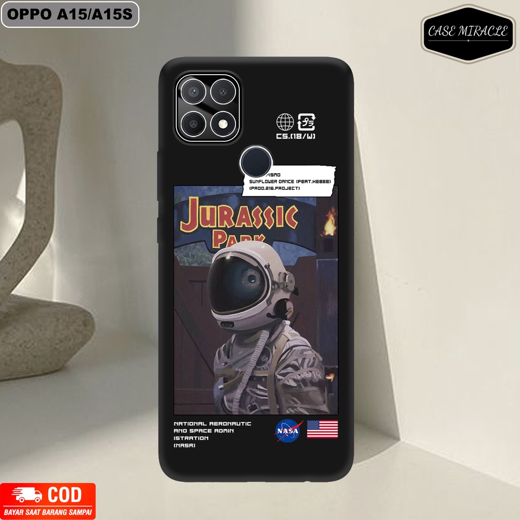 CM Case OPPO A15 / A15S  Softcase Lentur Warna Hitam Macaron Protector Lensa Kamera Kaca  [ ASTRO JU