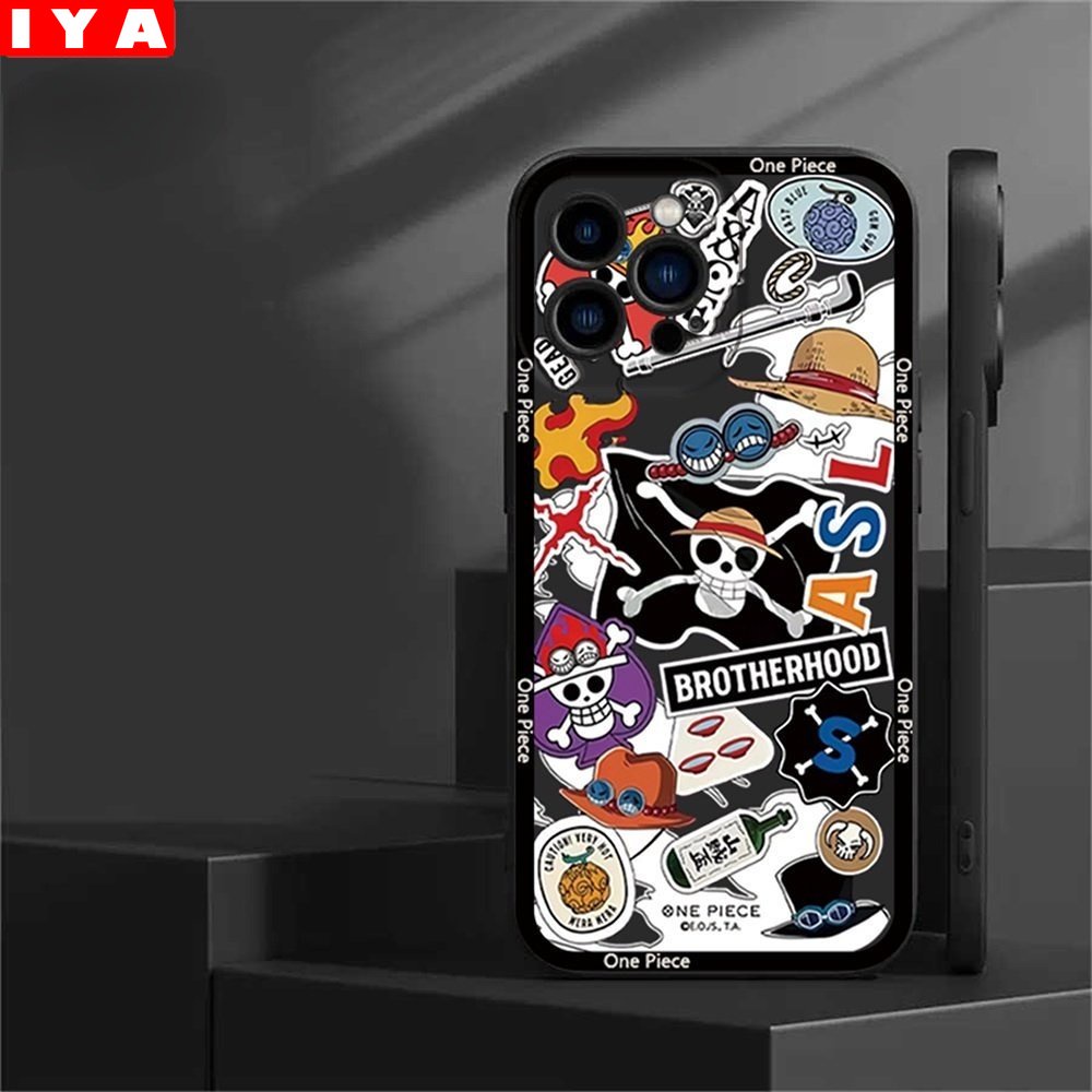 IPHONE Case Kompatibel Untuk Iphone14 Pro Max IPhone13 Pro Max IPhone11 IPhone12 IPhoneXR XS 6 6S 78 Plus SE 2020 One Piece Luffy Brook and the Devil Fruit Soft Silicone Phone Case Cover