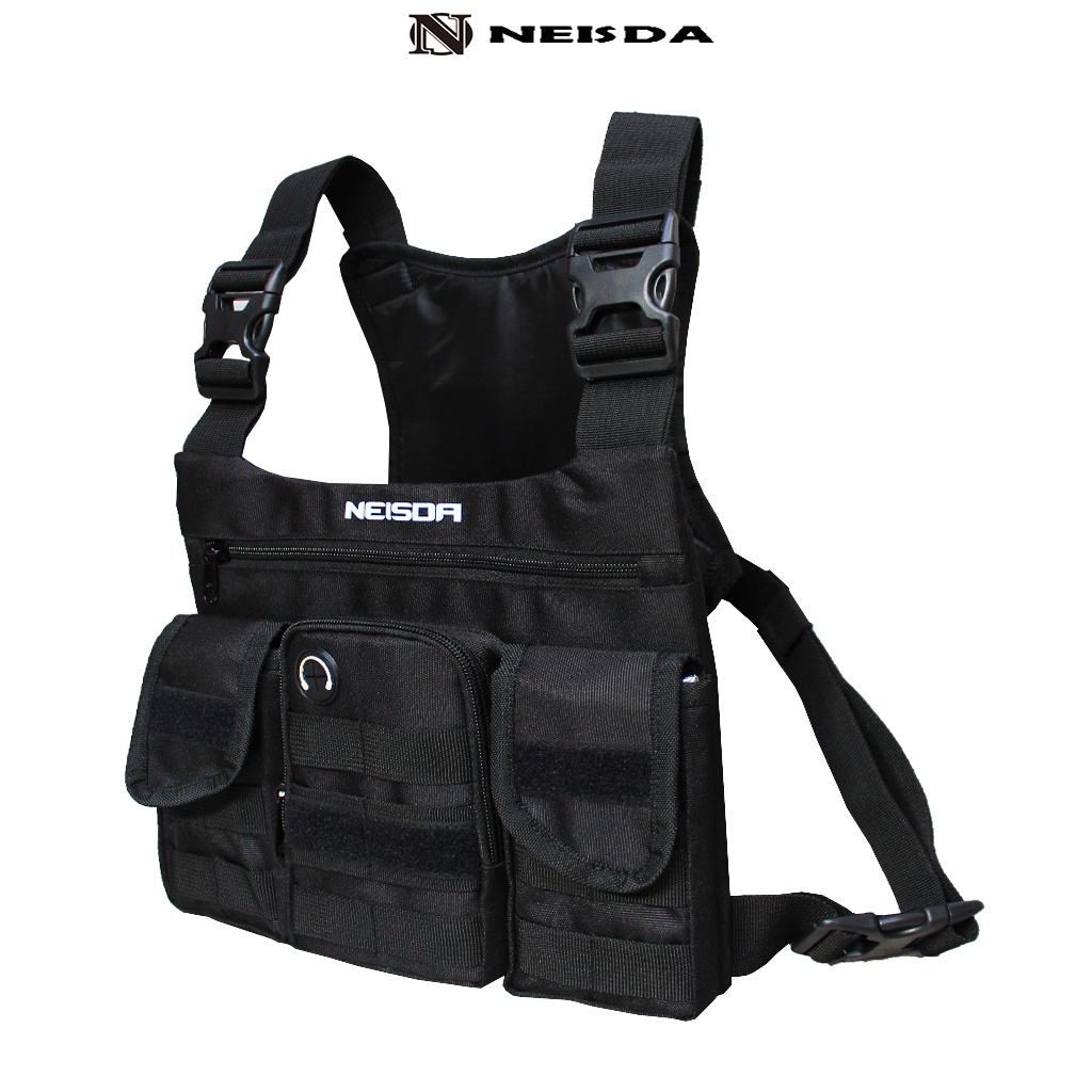 Chest bag Tas dada tactical pria neisda rider one black