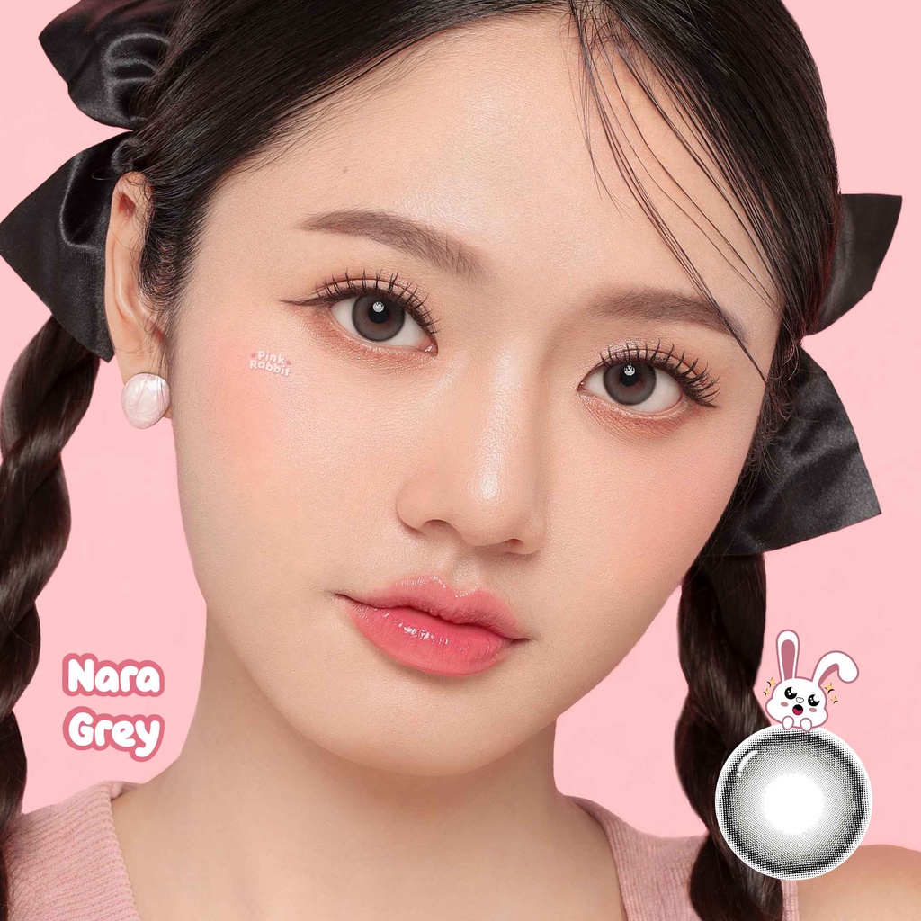 Pink Rabbit Softlens Minus Nara Grey Soflens Abu Abu